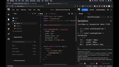 React styled components neon loading slider animation tutorial 💅