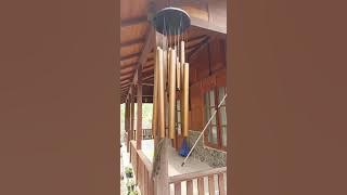 Lonceng angin alumunium nada bali cokelat 16