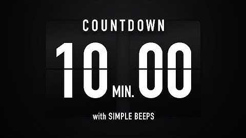10 Minutes Countdown Timer 🕙 Flip Clock with Simple Beeps 🔊🖤