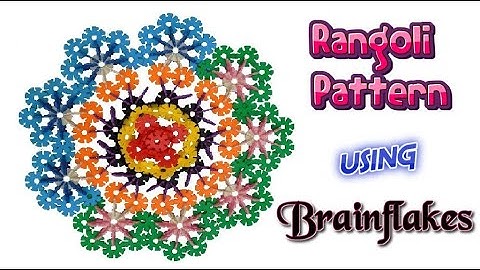 How to Build Rangoli Pattern using Brain Flakes | Kids Lockdown Activities  at home.