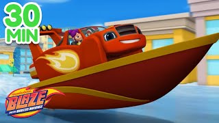 Blaze & AJ Water Rescues!  | 30 Minute Compilation | Blaze and the Monster Machines
