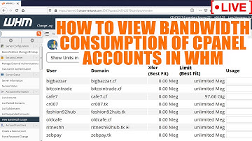 [🔴LIVE] How to view Bandwidth consumption of cPanel accounts in WHM?
