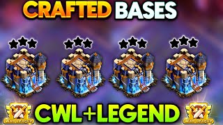 Crafted Defense New Bases for Cwl,War & Legend League| Th18 Anti 2 Star War Base Link | Th18 Base