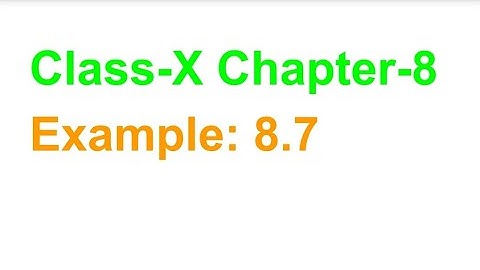 TN Class-X Maths Chapter-8 Example: 8.7