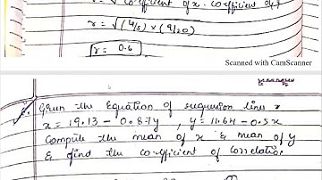 Correlation and Regression lines  problems video 3