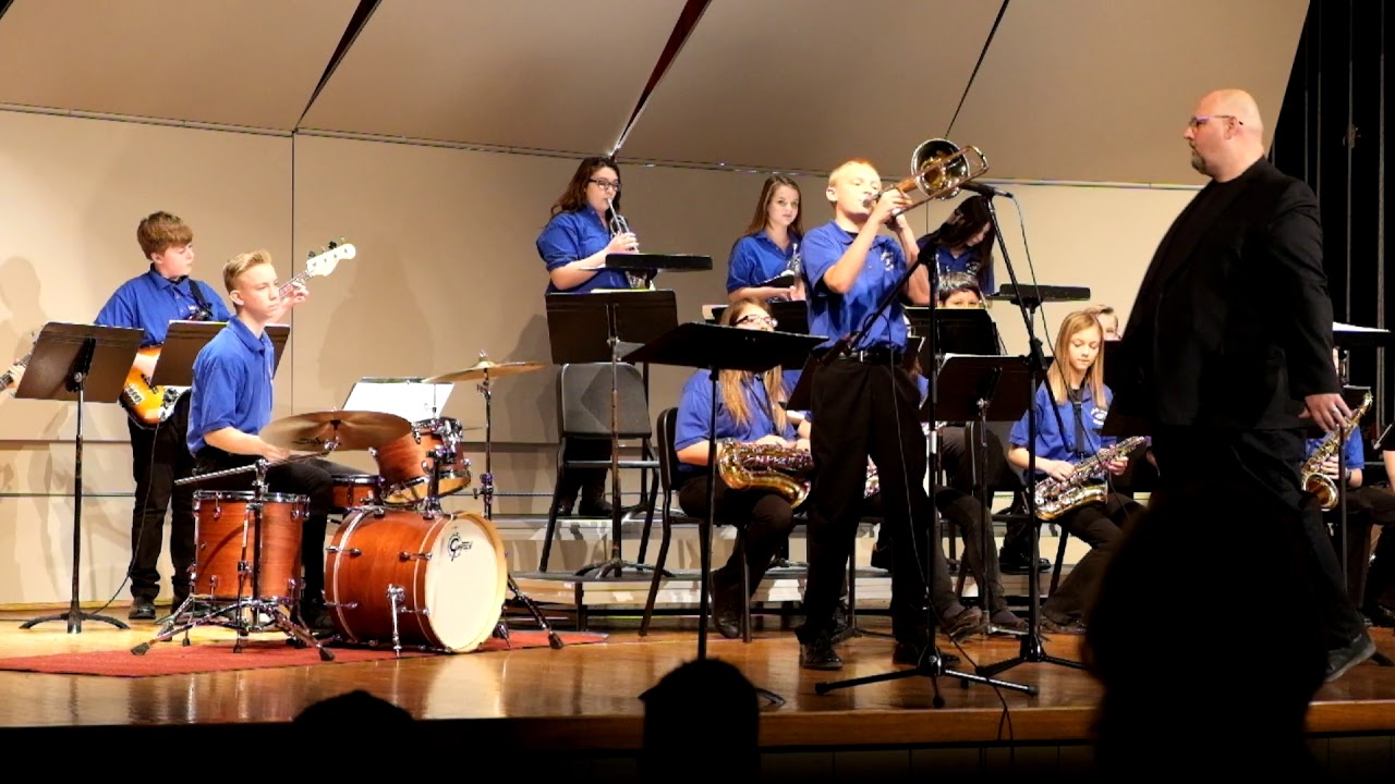 Underwood Middle School Jazz 2018 Bluffs Jazz competition YouTube