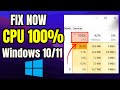 FIX CPU Usage 100% in Windows 10/11 | FIX High RAM Usage