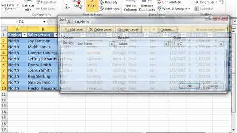 Excel 2010 Tutorial Sorting Data Microsoft Training Lesson 24.1