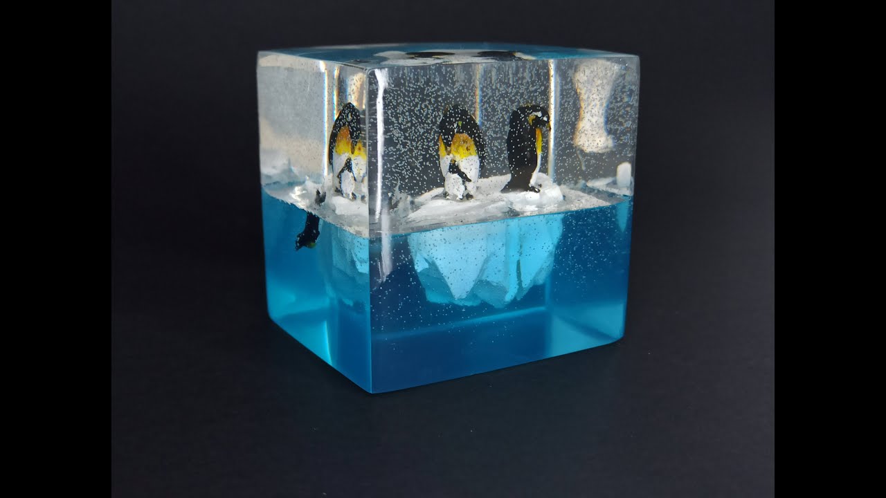 Diy tutorial south pole in epoxy resin/Polo Sud in resina epossidica