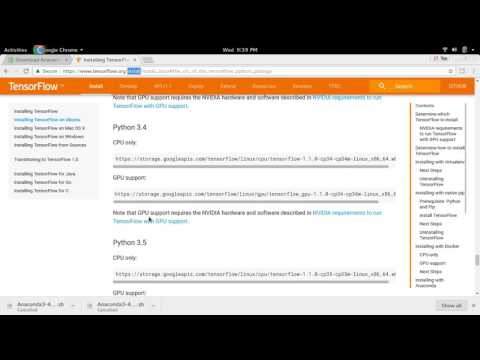 How to Install Tensorflow with Anaconda on Ubuntu 19.04 18.04 16.04