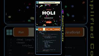 Happy Holi 2026 - Color Blast Rain | Javascript CSS HTML