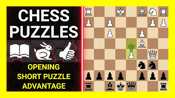 Chess Puzzles to Practice. Themes: Opening, Short puzzle, Advantage. Learn Chess