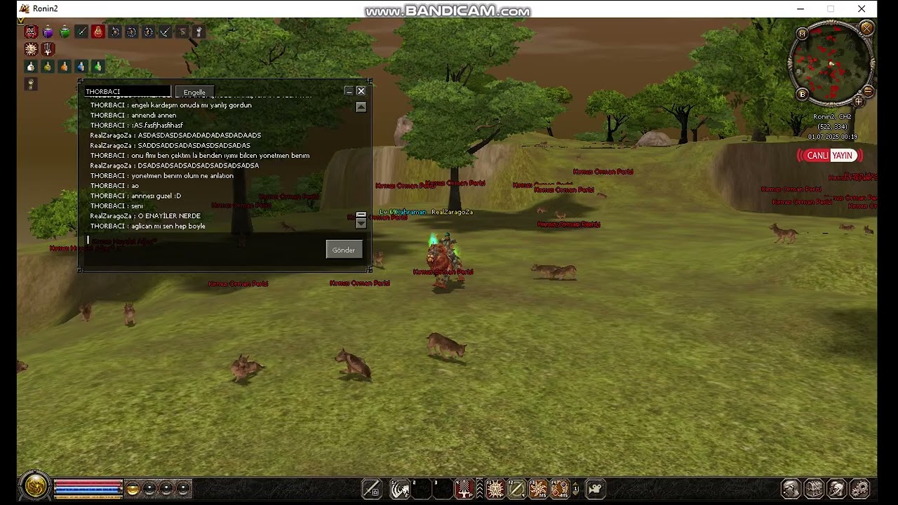 01,07,2025 RONİN2 THORBACI AİLEVİ DEĞERLERE HAKARET