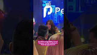 Ara Mina sings Miley Cyrus &#39;&quot;Flowers&quot; at her husband&#39;s Peek Up app launch