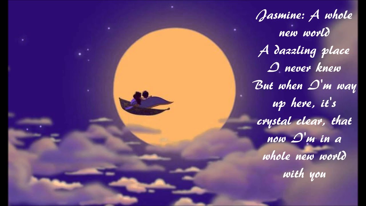 A Whole New World by Brad Kane and Lea Salonga (w/ lyrics) From Disney's "Aladdin"