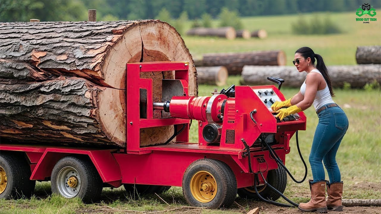 Fastest Automatic Firewood Processing Machine | Homemade Modern Wood ...