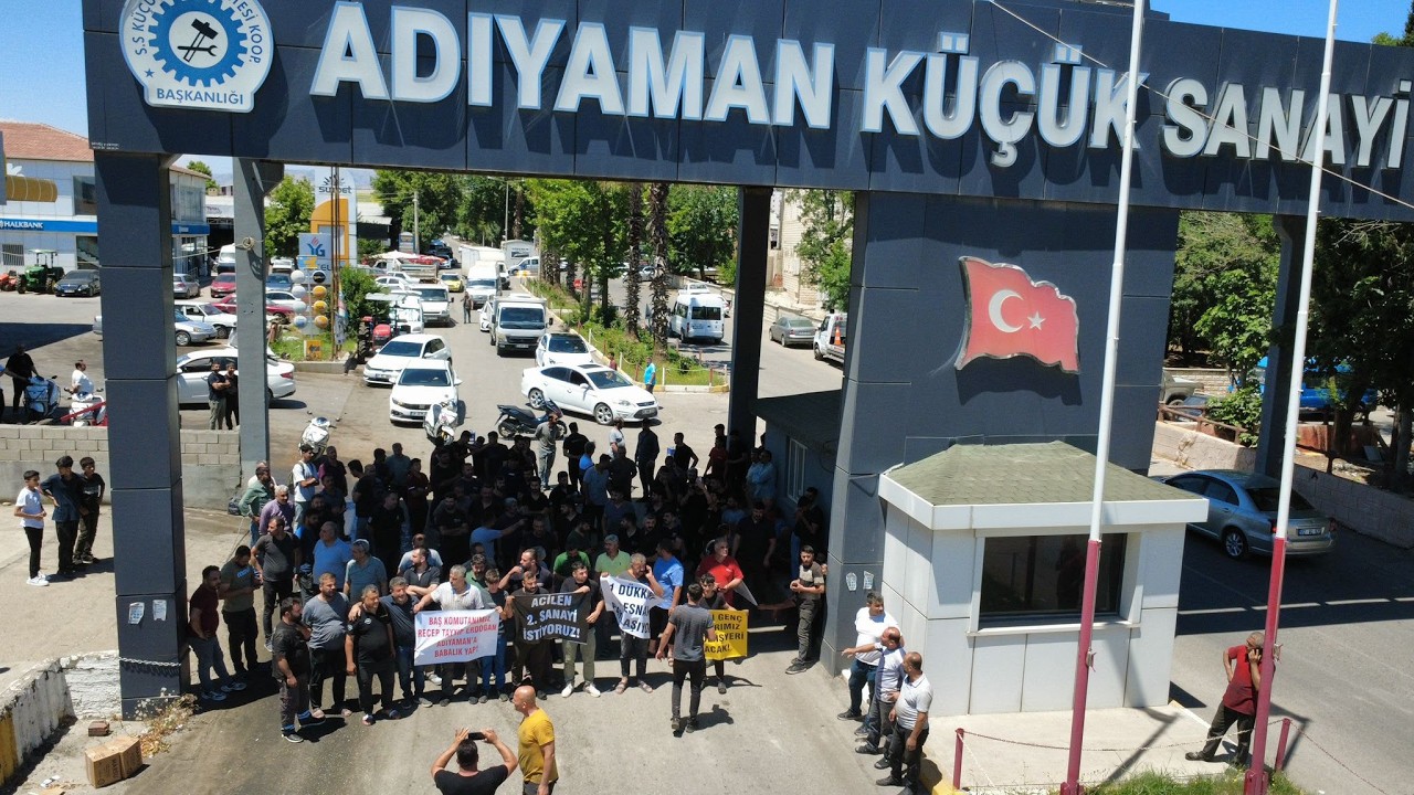Adıyaman Küçük Sanayi Sitesi esnafından Yeni Sanayi Sitesi için eylem