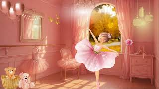 Whimsical Ballerina Room  | Pink & Gold Ambience with Soft Piano, Wind Chimes & Leaves ASMR screenshot 4