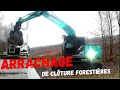 Chantier darrachage de cltures kobelco sk 180 lc11