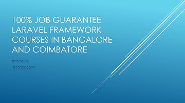 100% Job guarantee Laravel Framework courses in Bangalore and Coimbatore-etcoe.in