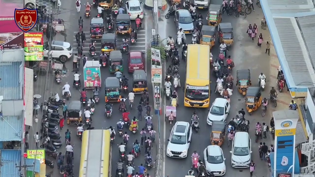 Eluru City Under Drone Eye | Police Traffic Monitoring & Safety # Eluru District Police 