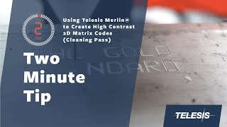 Famous Two Minute Tip  // Using Telesis Merlin® to Create High Contrast 2D Matrix Codes (Cleaning Pass) Net Worth
