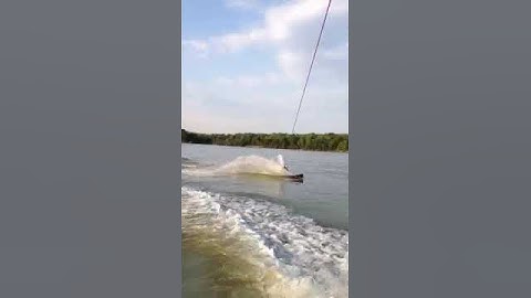 My first time wakeboarding