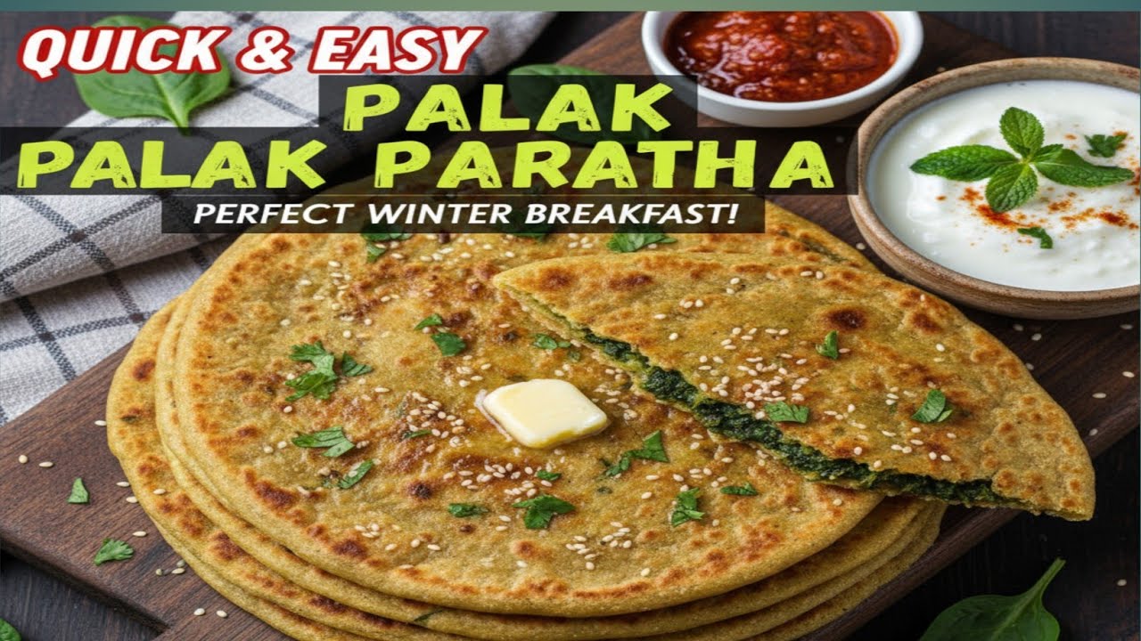 एकदम से डबल होगा पालक पराठा का स्वाद| अगर इस तरह बना लिया पराठा|| palak paratha recipe