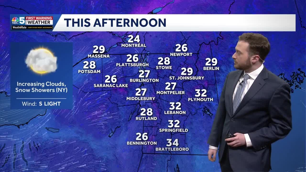 More clouds than sun Tuesday, isolated snow showers (02-03-26) - YouTube