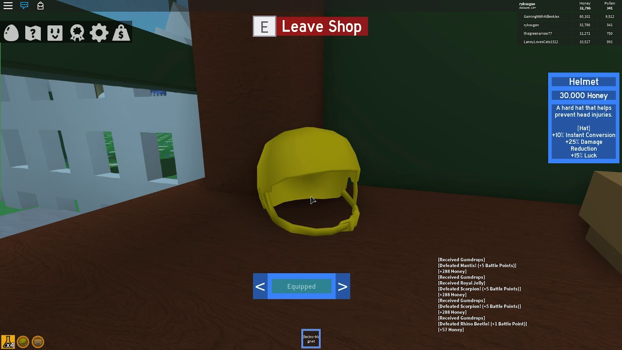 how-to-get-a-yellow-helmet-bee-swarm-simulator-youtube