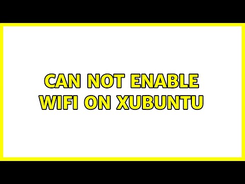 Can not enable wifi on Xubuntu