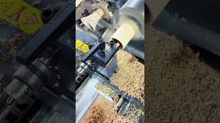 CNC lathe machining of wooden horns #wood #machine #cnc #cncmill #woodworking #woodwork