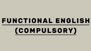 Functional English (Compulsory) | B.com 1 | ADC 1 | PastPapers 2025 | #a1pastpapers #pastpapers2025