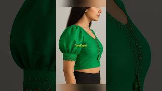 Puff Sleeve Design Cutting and Stitching ✂️♥️ #youtubeshorts #blousedesign #shortvideo #shorts