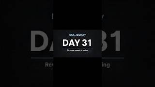 Day 31 Reverse vowels in string problem