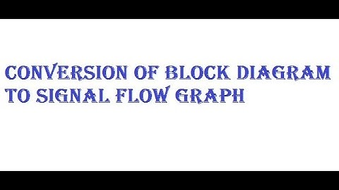 CONVERSION OF BLOCK DIAGRAM TO SIGNAL FLOW GRAPH