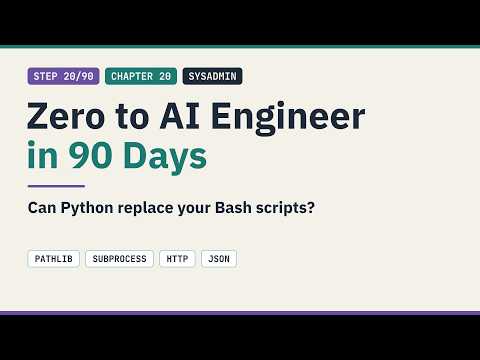 Can Python replace your Bash scripts? | Zero to AI Engineer in 90 Days #20
