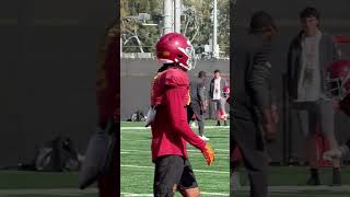 #USC Freshman WR Tron Baker Running Routes at Spring Camp Day 14