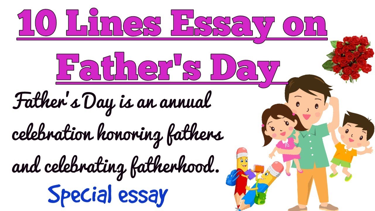 essay on father's day for class 1