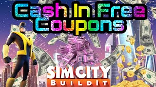 Cash In Free SimCity Build It Coupons (Google Play) Redeem Points