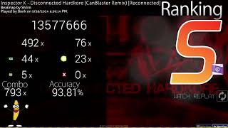 Disconnected Hardkore [Reconnected] +DT 93.81% FC, 434pp