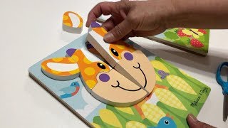 Melissa & Doug First Play Farm Animals Wooden Chunky Jigsaw Puzzle Set screenshot 3