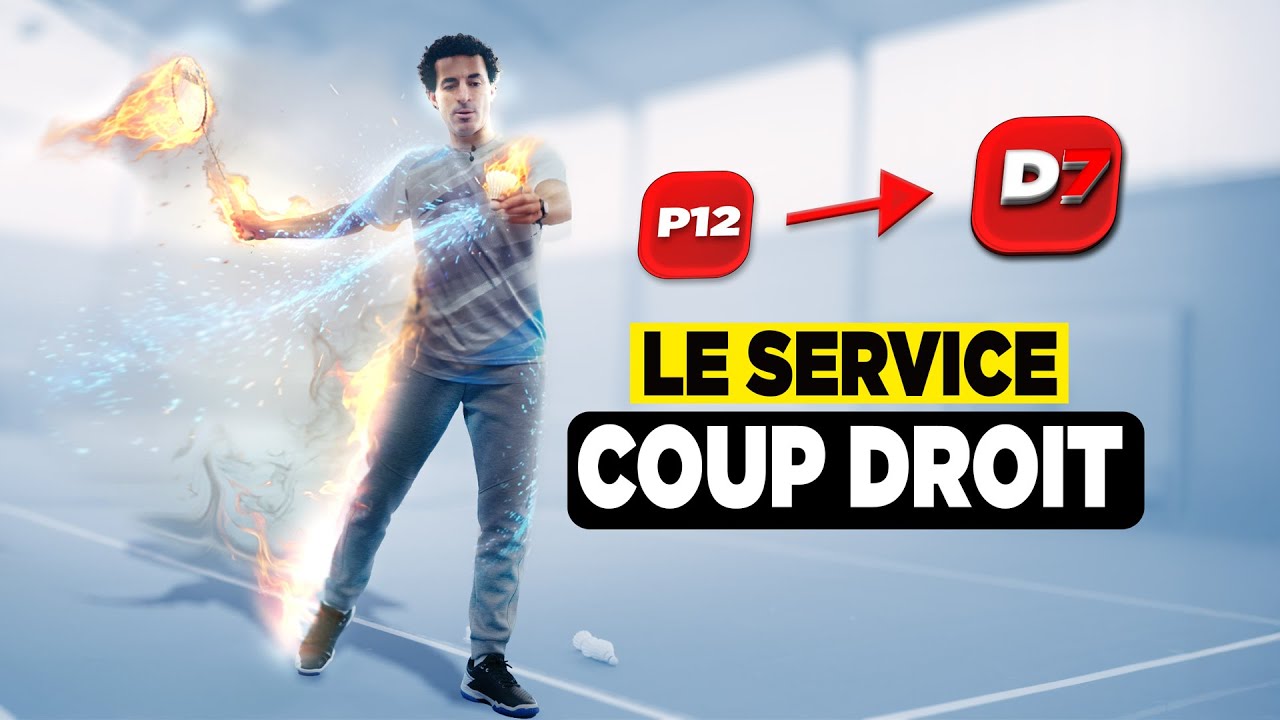 Le service coup droit au badminton – de P à D