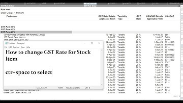 GST Rate Setup in Tally Prime | How to change GST Percentage details of stock item in Tally Prime