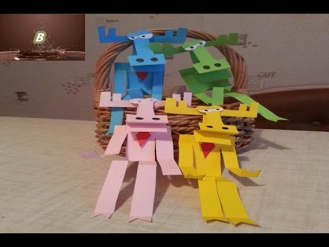 Бумажки Видео для Детей  Бумажно-Разноцветный Лось Аристотель (Ари)DIY