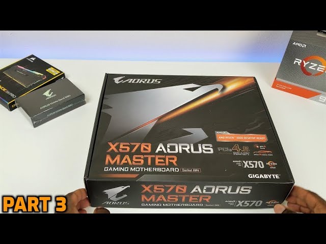 Aorus X570 Master Motherboard | Ryzen 9 3900x Unbox & Install
