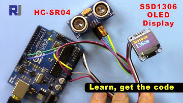 How to use HC-SR04 Ultrasonic Distance sensor with SSD1306 OLED display RJT32