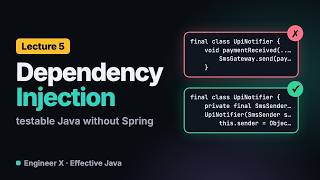 Dependency Injection in Java: Testable Code Without Spring | Effective Java L5
