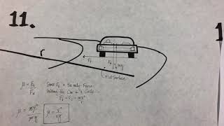 Car rounding a flat curve