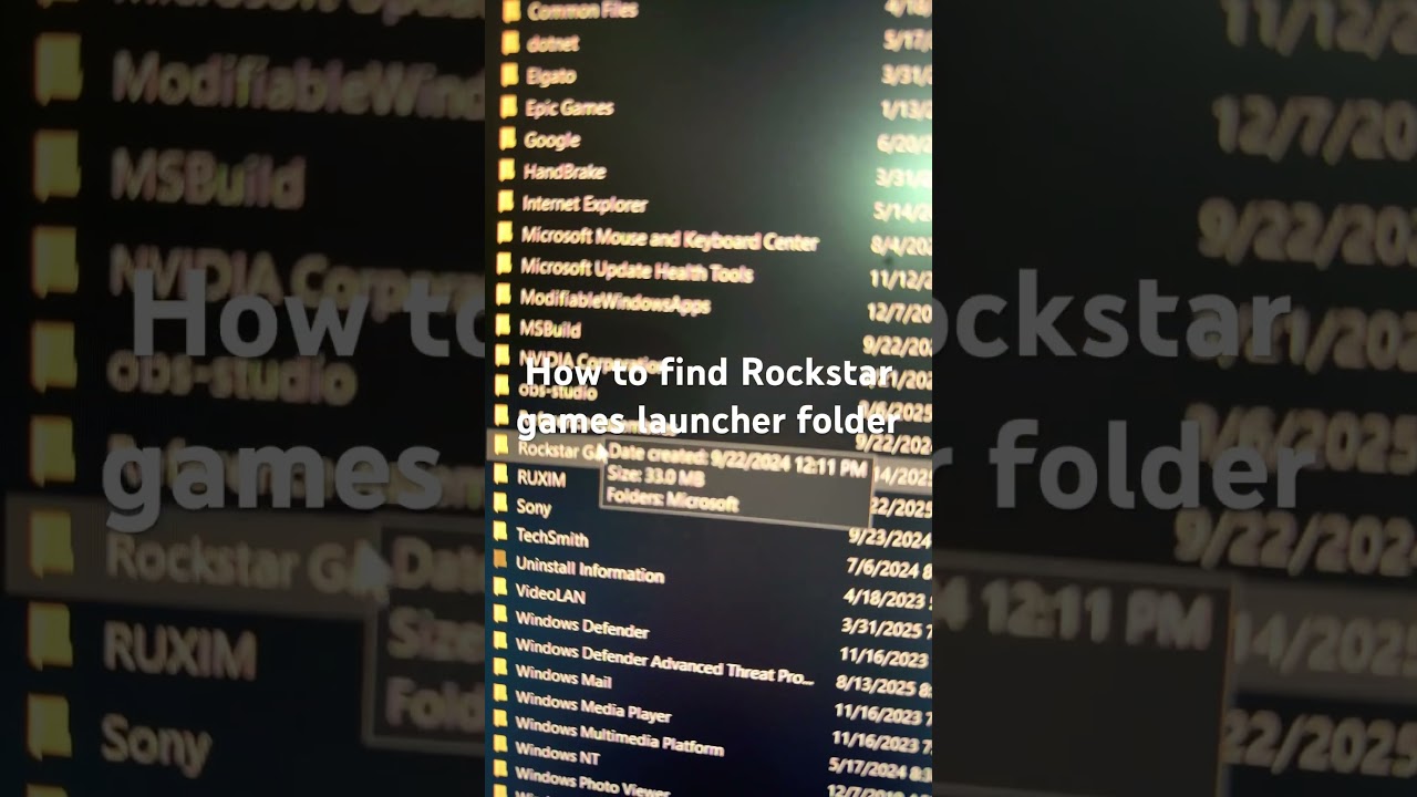 How to find Rockstar games launcher folder